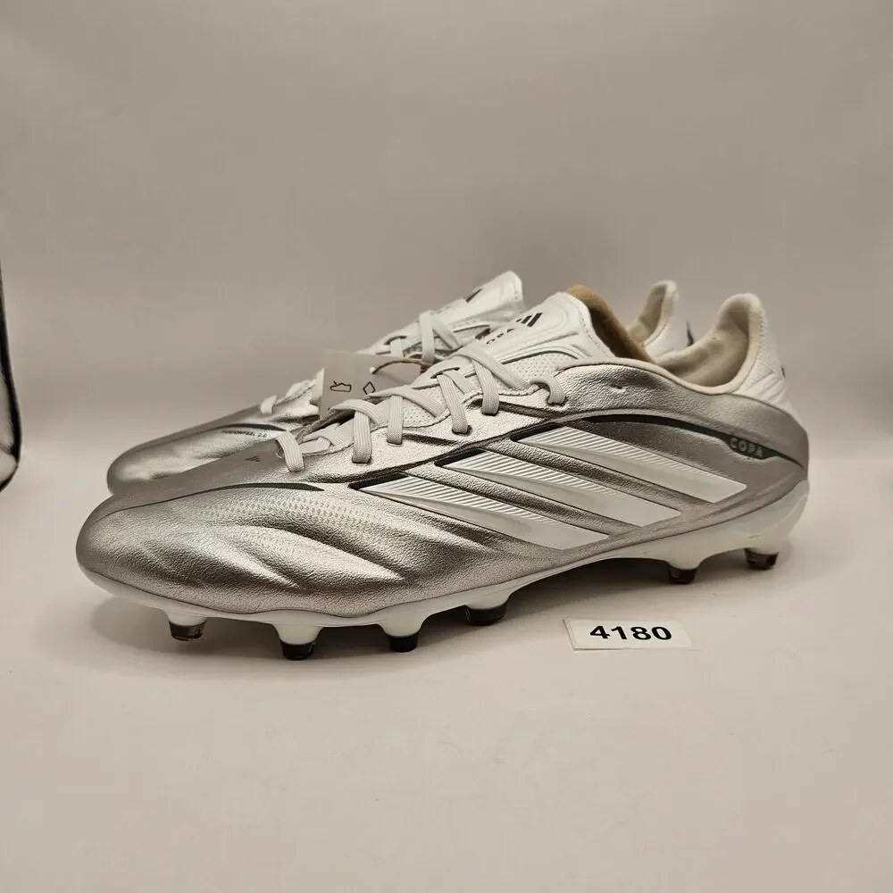 ADIDAS MEN'S 9 COPA PURE IV PRO FIRM GROUND SOCCER CLEATS ICE SILVER NWOB JQ0423